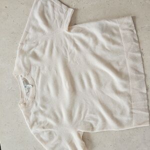 Banana Republic 100% Cashmere Cream Crew Neck Sweater- NWOT